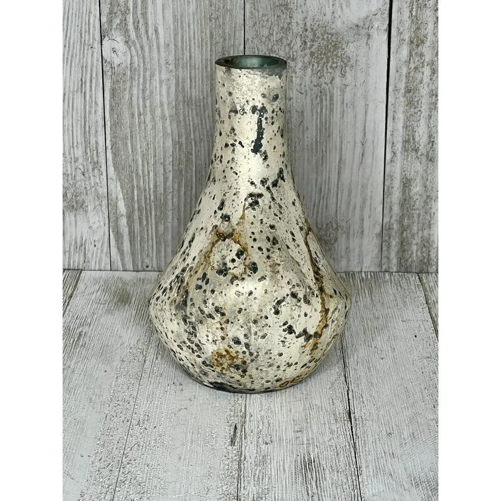 Funky Birch Wood Glass Bud Vases Set of 2
